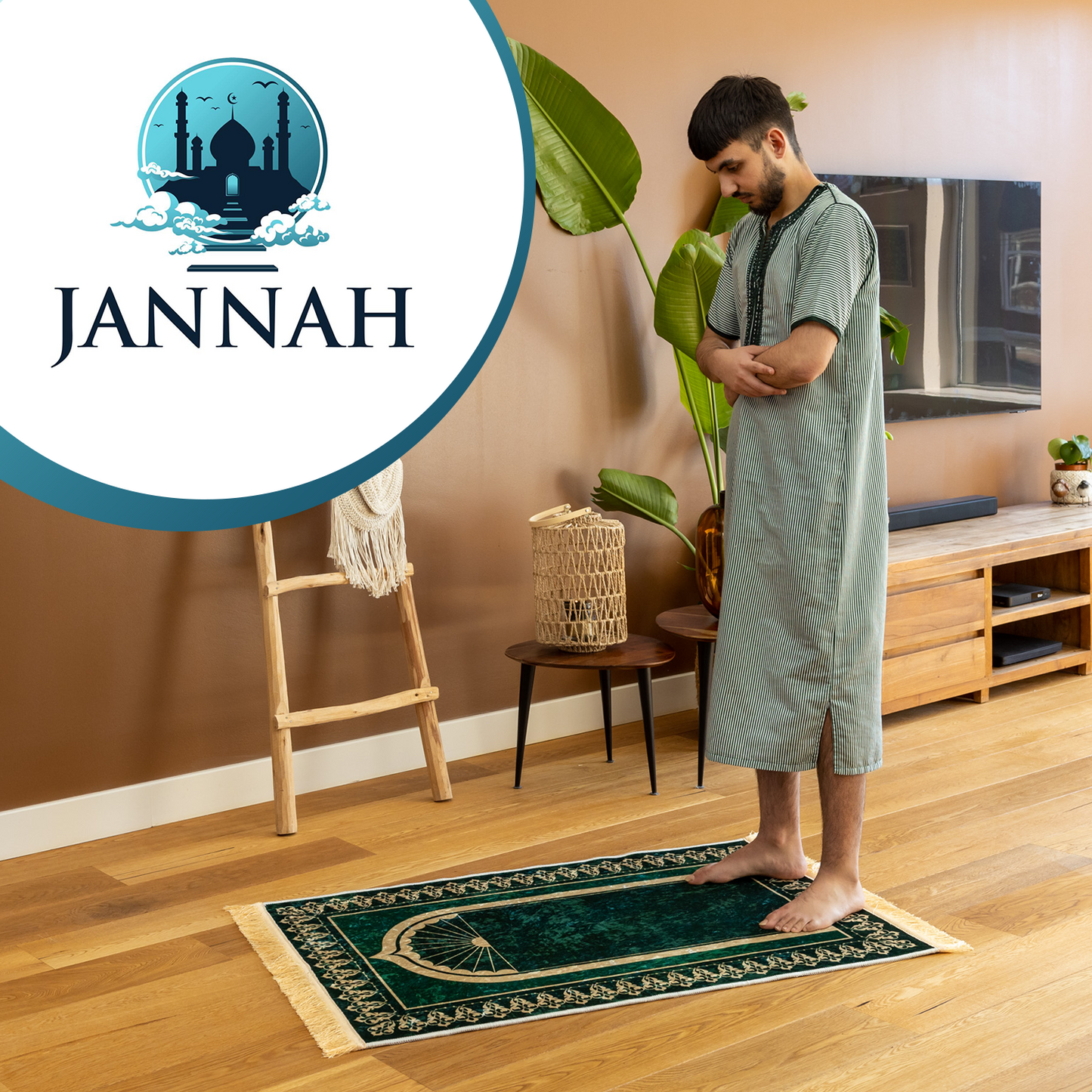 Jannah Islamitisch Gebedskleed - Groen