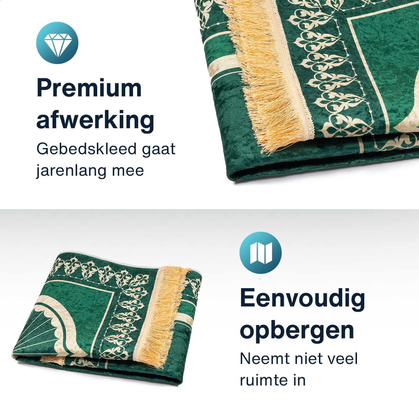 Jannah Islamitisch Gebedskleed - Groen