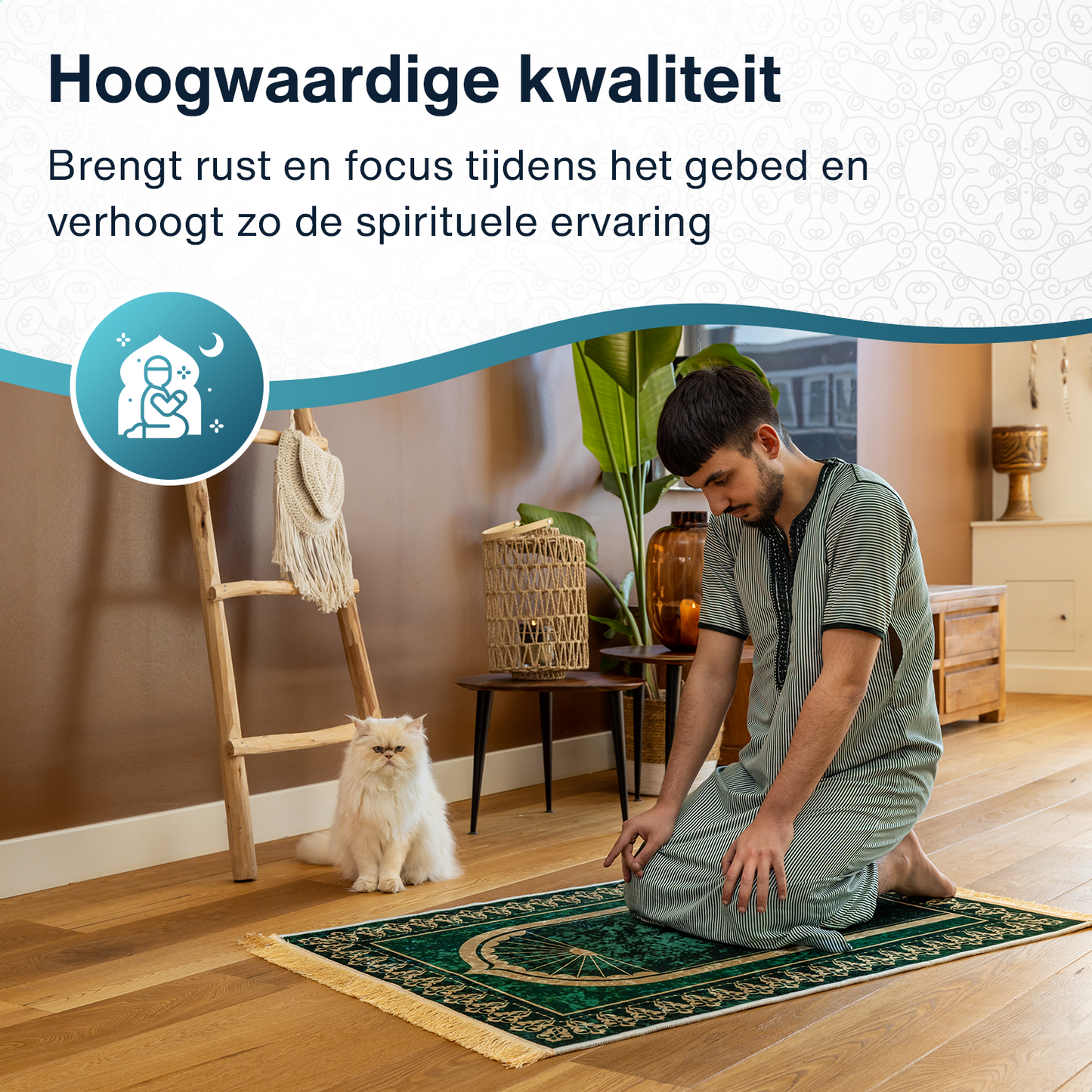 Jannah Islamitisch Gebedskleed - Groen